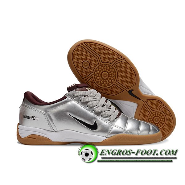 Nike Chaussures de Foot T90 IC Gris/Noir