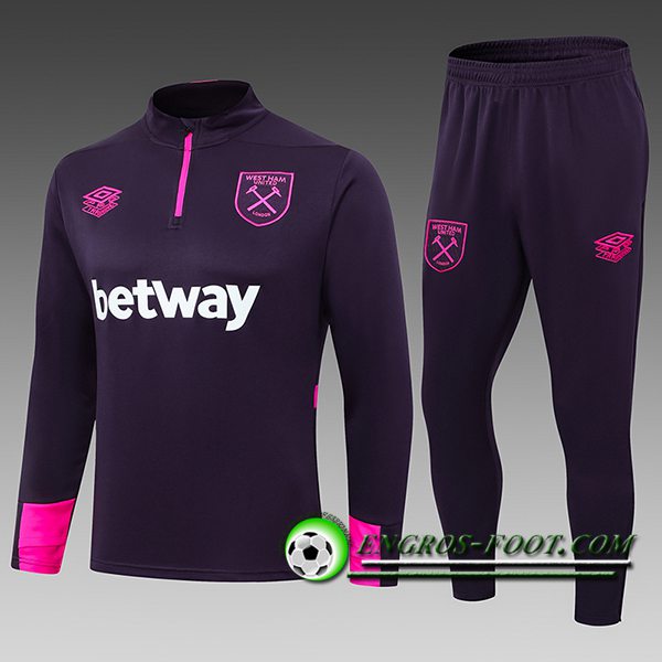 Ensemble Survetement de Foot West Ham Enfant Pourpre 2025/2026