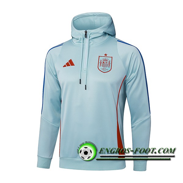 Sweatshirt Training Capuche Espagne Vert/Rouge 2025/2026