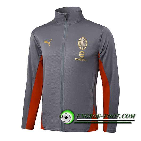 Veste Foot Milan AC Gris/Rouge 2025/2026