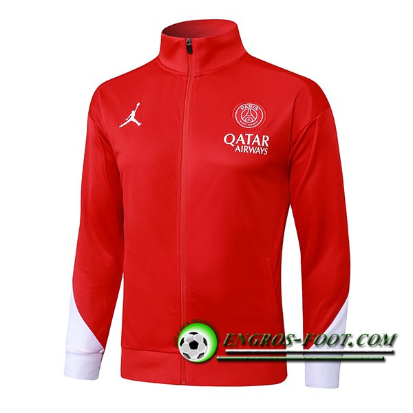 Veste Foot PSG Rouge/Blanc 2025/2026