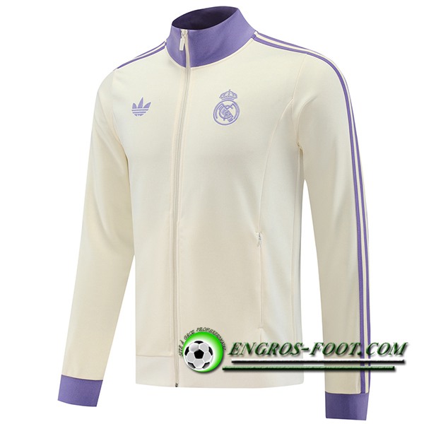 Veste Foot Real Madrid Beige/Pourpre 2025/2026