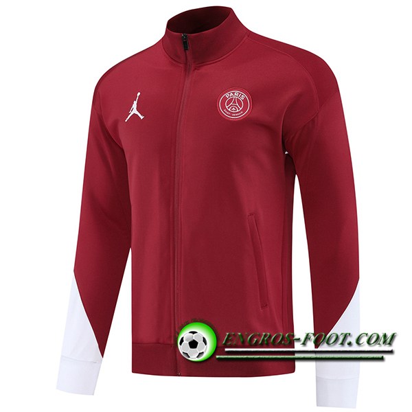 Veste Foot PSG Rouge/Blanc 2025/2026 -02