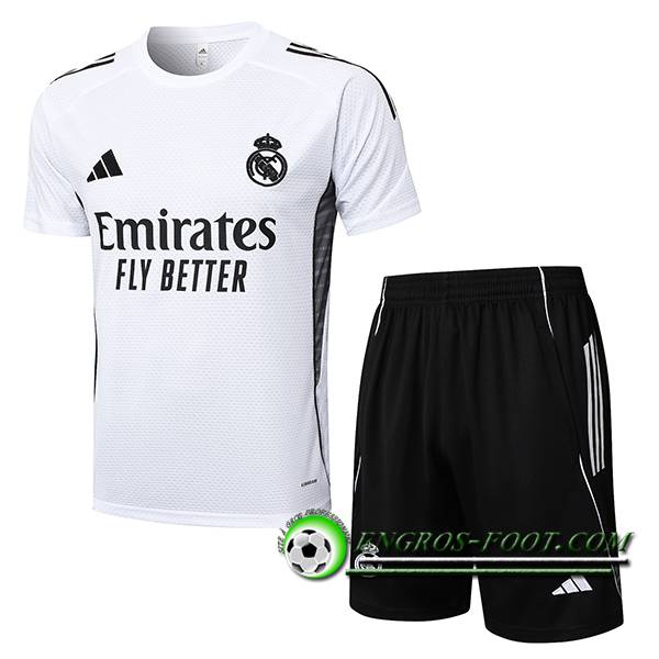 Ensemble Training T-Shirts Real Madrid Blanc/Noir 2025/2026