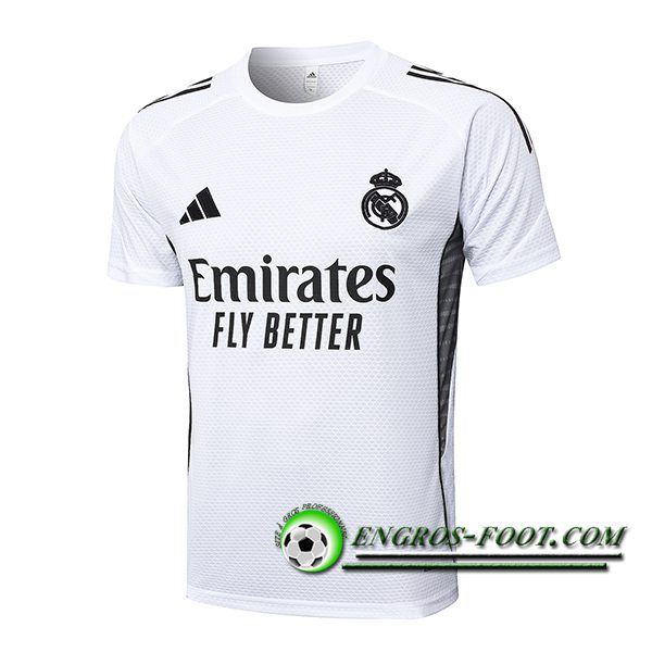 Training T-Shirts Real Madrid Blanc/Noir 2025/2026
