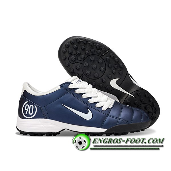 Nike Chaussures de Foot T90 TF Bleu/Blanc