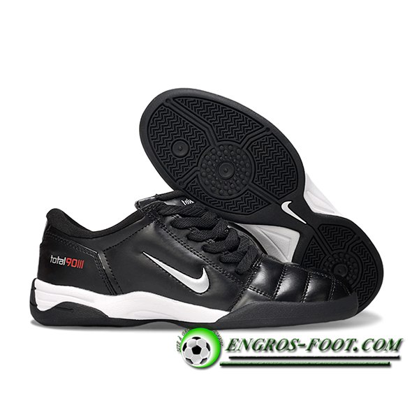 Nike Chaussures de Foot T90 IC Noir/Blanc