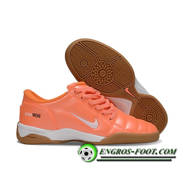 Nike Chaussures de Foot T90 IC Orange/Blanc