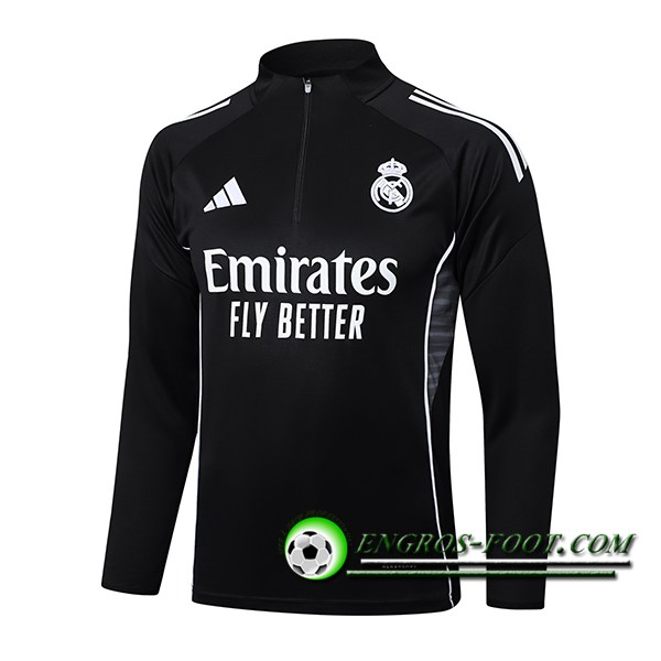 Sweatshirt Training Real Madrid Noir/Gris 2025/2026