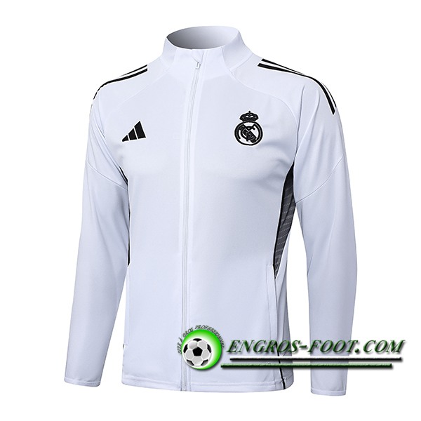 Veste Foot Real Madrid Blanc/Gris 2025/2026