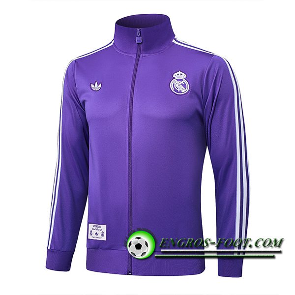 Veste Foot Real Madrid Pourpre/Blanc 2025/2026