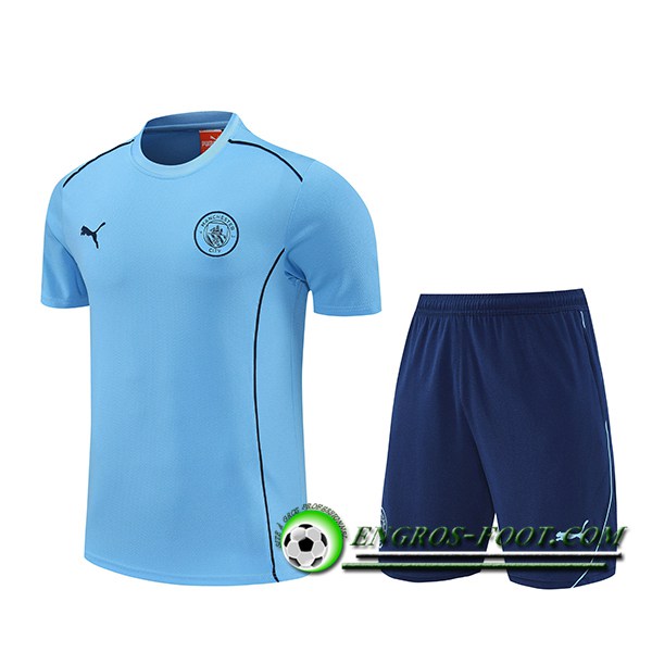 Ensemble Training T-Shirts Manchester City Bleu 2025/2026