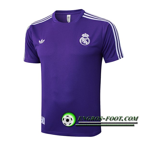 Training T-Shirts Real Madrid Pourpre/Blanc 2025/2026