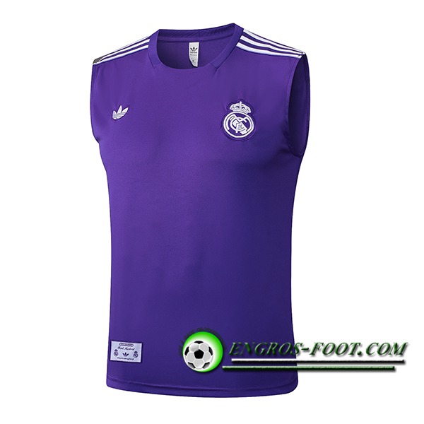 Training Debardeur Real Madrid Pourpre/Blanc 2025/2026