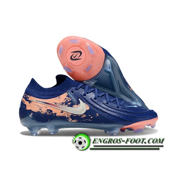 Nike Chaussures de Foot Phantom Luna Elite NU FG Bleu/Rose -02