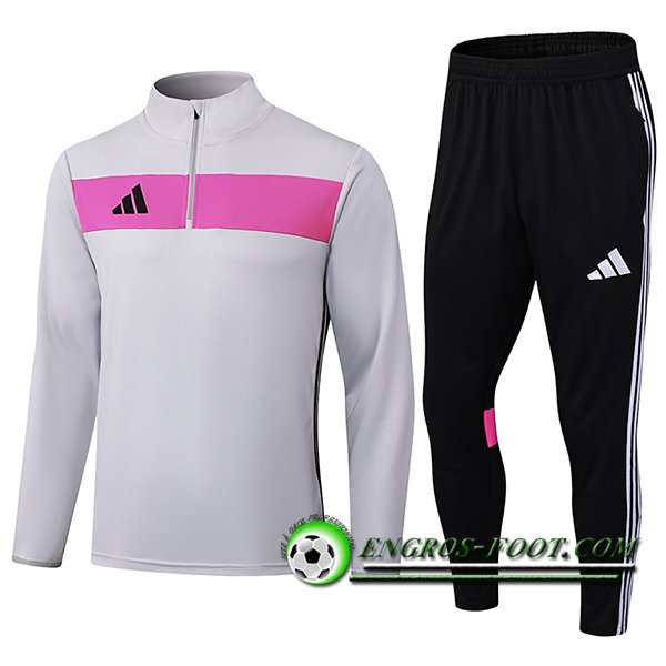 Ensemble Survetement de Foot Adidas Gris/Rose 2025/2026