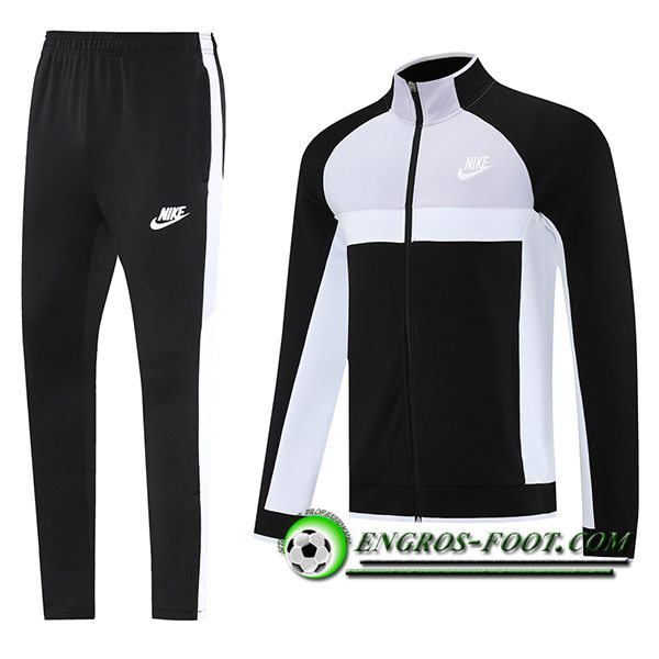 Ensemble Survetement de Foot Veste Foot Nike Noir/Gris/Blanc 2025/2026