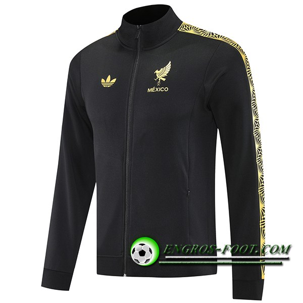 Veste Foot Mexique Noir/Jaune 2025/2026