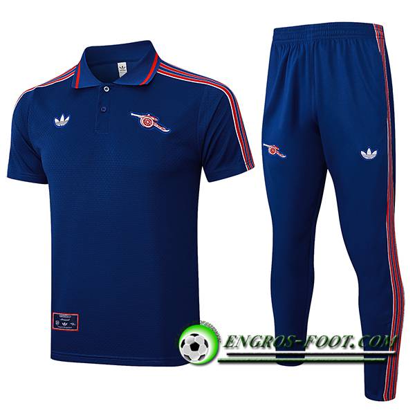 Ensemble Polo Foot Arsenal Bleu/Rouge 2025/2026