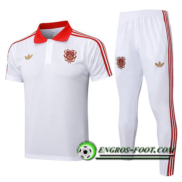 Ensemble Polo Foot Bayern Munich Blanc/Rouge 2025/2026
