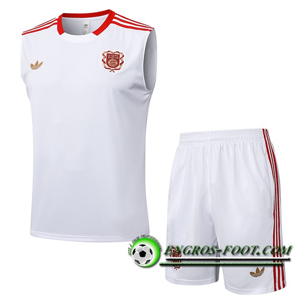 Ensemble Training Debardeur Bayern Munich Blanc/Rouge 2025/2026
