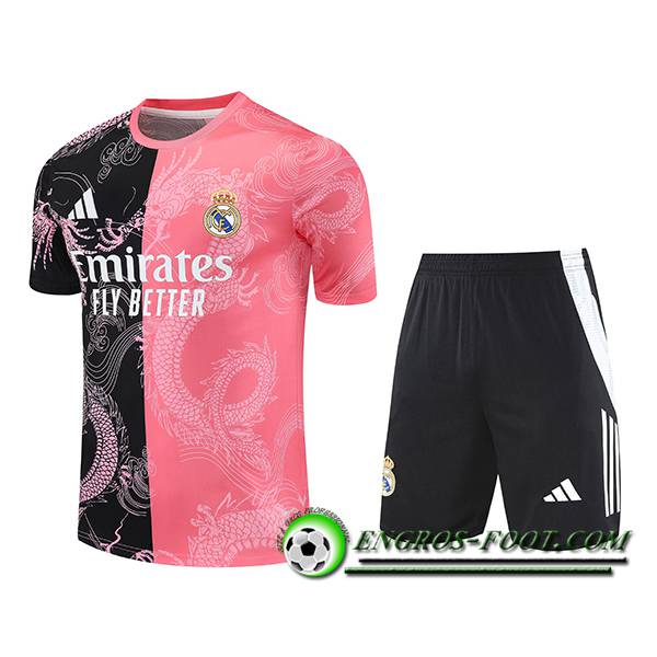 Ensemble Training T-Shirts Real Madrid Noir/Rose 2025/2026