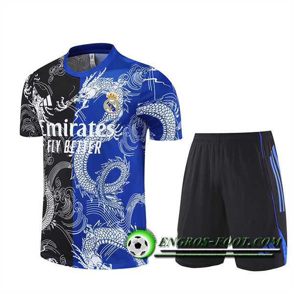 Ensemble Training T-Shirts Real Madrid Noir/Bleu/Blanc 2025/2026
