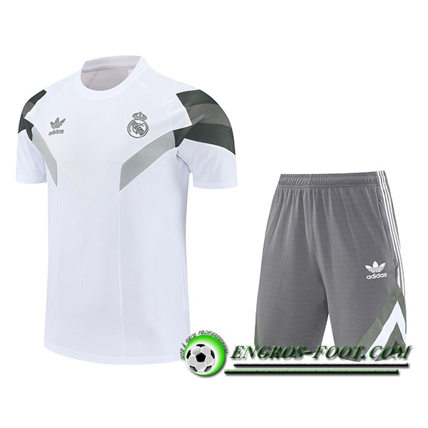 Ensemble Training T-Shirts Real Madrid Blanc/Gris 2025/2026