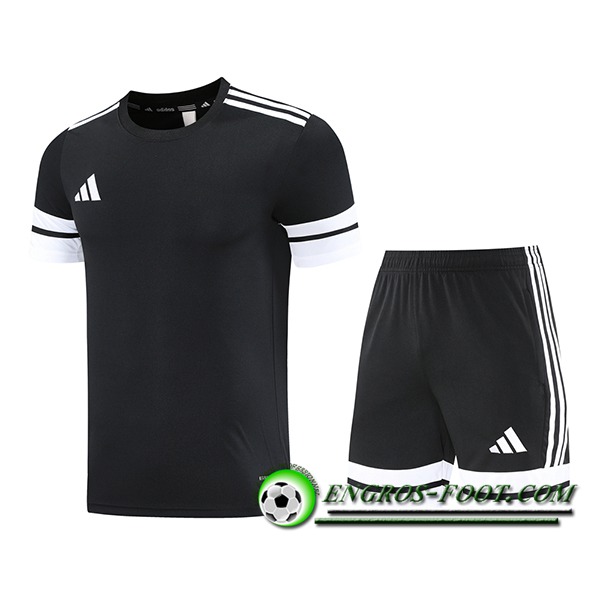 Ensemble Training T-Shirts Adidas Noir/Blanc 2025/2026