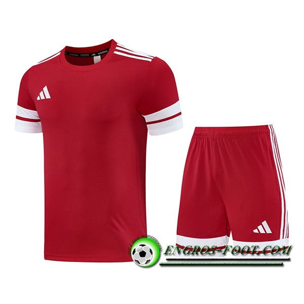Ensemble Training T-Shirts Adidas Rouge/Blanc 2025/2026