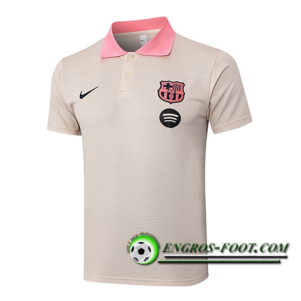 Polo Foot FC Barcelone Beige/Rose 2025/2026