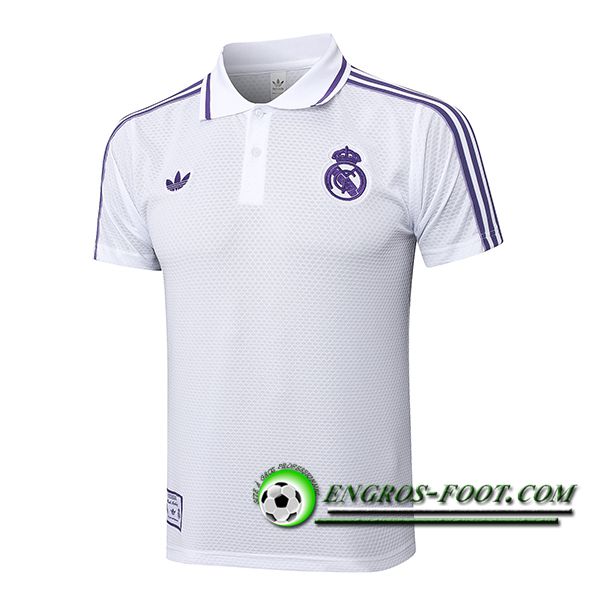 Polo Foot Real Madrid Blanc/Pourpre 2025/2026