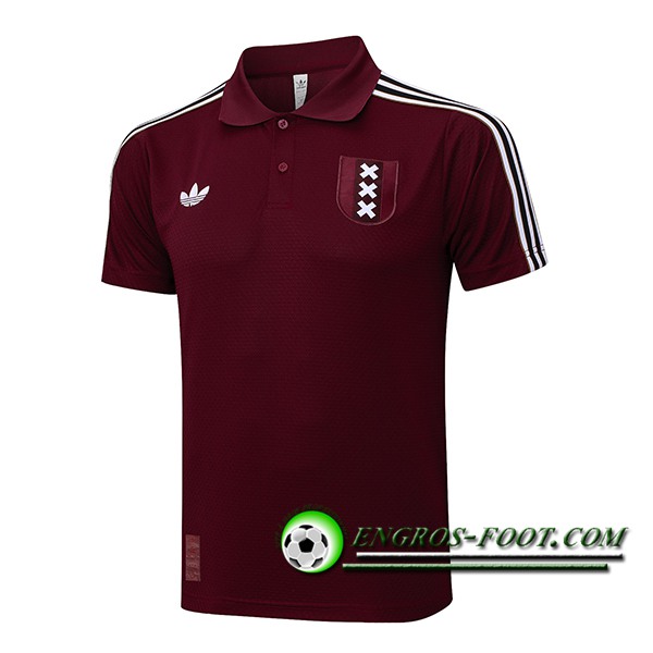 Polo Foot Ajax Rouge/Rouge 2025/2026
