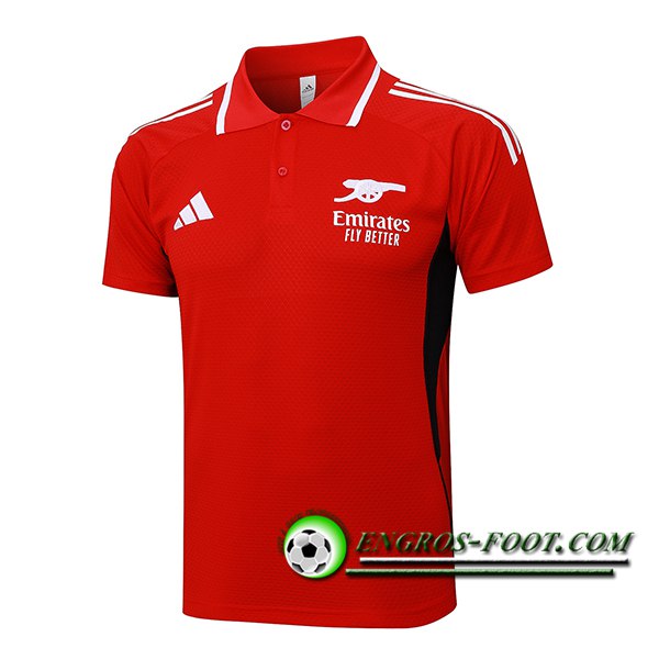 Polo Foot Arsenal Rouge/Noir 2025/2026