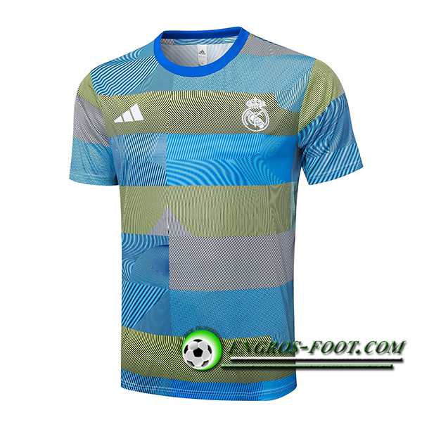 Training T-Shirts Real Madrid Bleu/Vert 2025/2026 -02