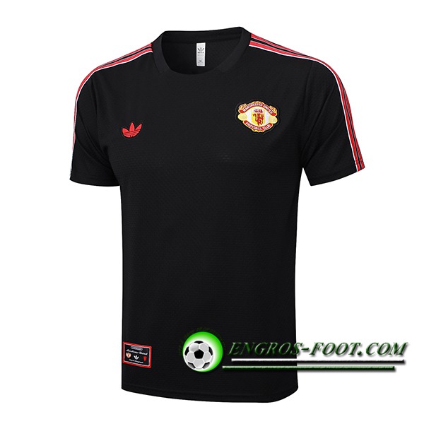 Training T-Shirts Manchester United Noir/Rouge 2025/2026