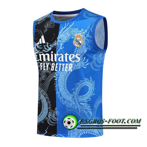 Training Debardeur Real Madrid Noir/Bleu 2025/2026