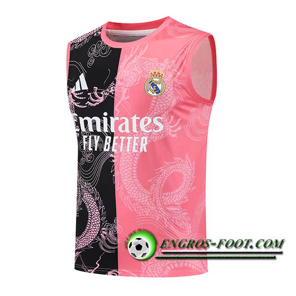 Training Debardeur Real Madrid Noir/Rose 2025/2026