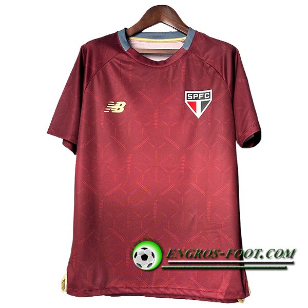 Training T-Shirts Sao Paulo FC Rouge 2025/2026 -02