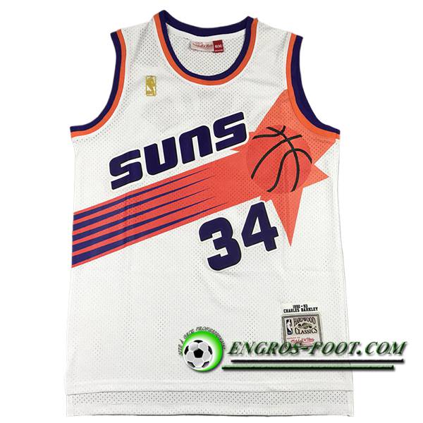 Maillot Phoenix Suns (BARKLEY #34) 2025/26 Blanc/Orange