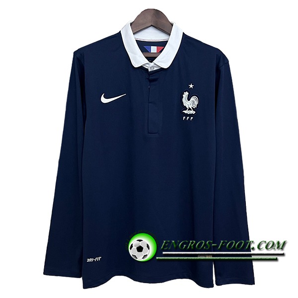 Maillot de Foot France Retro Domicile Manches Longues 2014