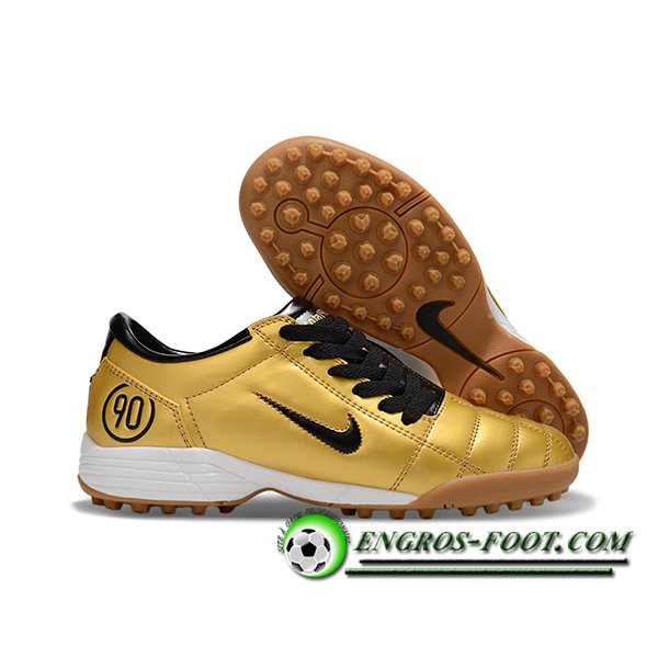 Nike Chaussures de Foot T90 TF Jaune/Noir