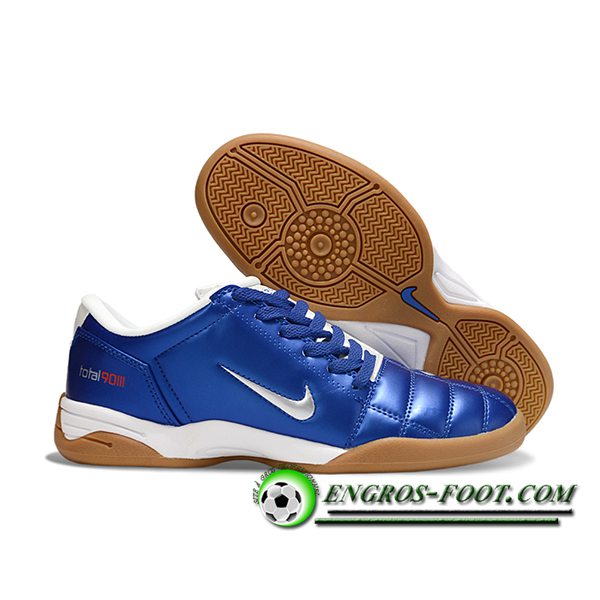 Nike Chaussures de Foot T90 IC Bleu/Gris