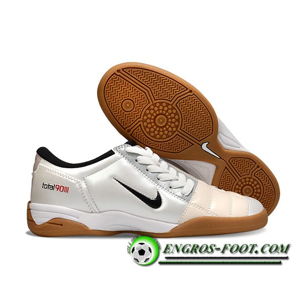 Nike Chaussures de Foot T90 IC Gris/Beige/Noir