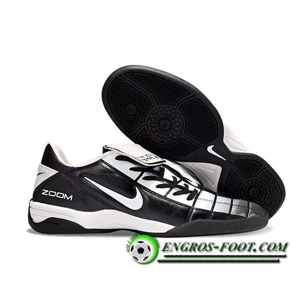 Nike Chaussures de Foot T90 TF Noir/Gris -02