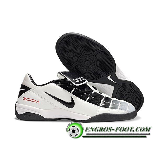 Nike Chaussures de Foot T90 TF Blanc/Noir