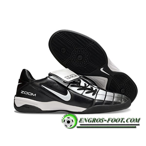 Nike Chaussures de Foot T90 TF Noir/Gris -03