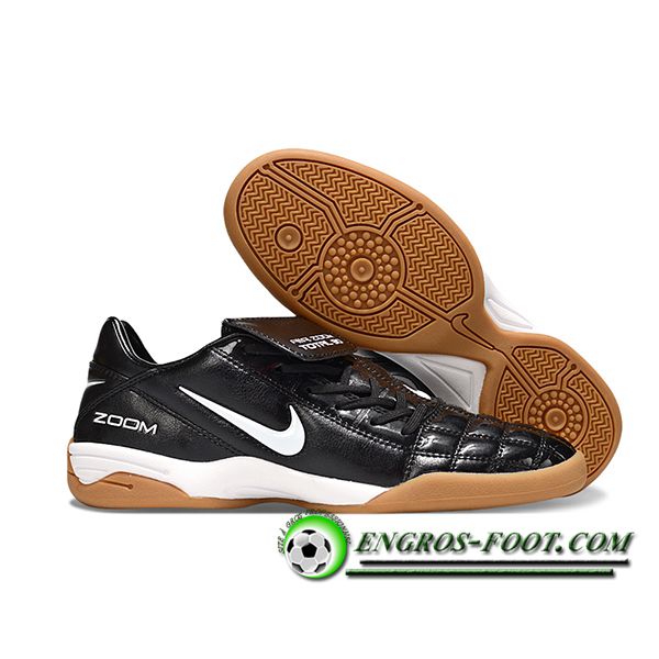 Nike Chaussures de Foot T90 TF Noir/Blanc -02