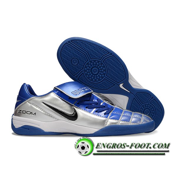 Nike Chaussures de Foot T90 TF Bleu/Gris