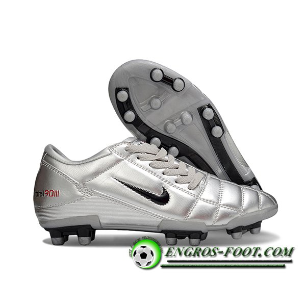 Nike Chaussures de Foot T90 FG Gris/Noir
